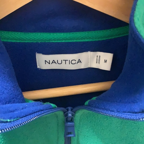 Green Nautica Pullover Zip Sweater - Picture 5 of 6